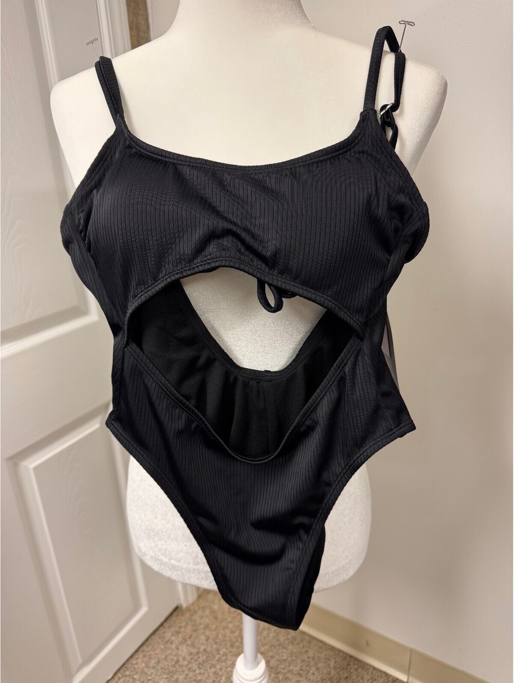 Wild Fable Black Cutout One Piece Swimsuit XS